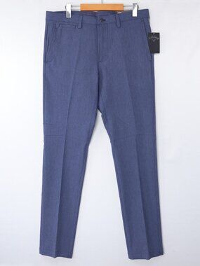 Callaway Mens Golf Pants Performance Stretch Blue Heather Opti Dri – 30in Inseam